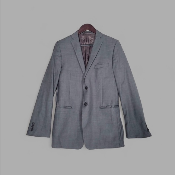 Hart Schaffner Marx Blazer Men’s 34R VGUC Grey 2 Button Double Vented - Picture 14 of 14